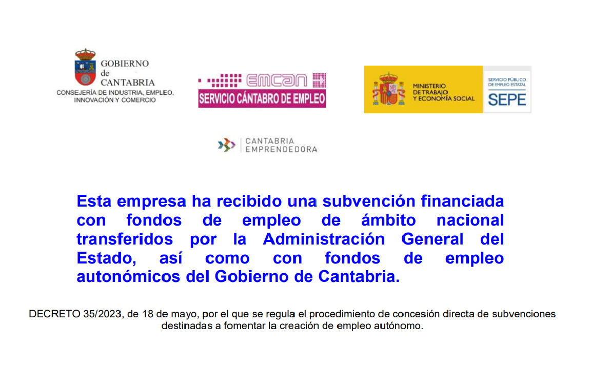 Información sobre la subvención recibida